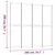 Produktbild 8 för Rumsavdelare 4 paneler svart 200x200 cm tyg