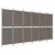 Produktbild 2 för Rumsavdelare 6 paneler antracit 300x200 cm tyg