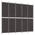 Produktbild 2 för Rumsavdelare 5 paneler brun 250x220 cm tyg