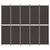 Produktbild 3 för Rumsavdelare 5 paneler brun 250x220 cm tyg