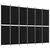 Produktbild 2 för Rumsavdelare 6 paneler svart 300x220 cm tyg