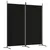 Produktbild 2 för Rumsavdelare 2 panel svart 175x180 cm tyg