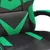 Produktbild 7 för Snurrbar gamingstol med fotstöd svart och grön konstläder