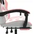 Produktbild 8 för Snurrbar gamingstol med fotstöd vit och rosa konstläder