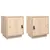 Produktbild 2 för Sängbord 2 st vit 40x34x45 cm massivt furuträ
