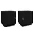 Produktbild 2 för Sängbord 2 st svart 40x34x45 cm massivt furuträ
