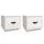 Produktbild 2 för Sängbord 2 st vit 40x34x35 cm massivt furuträ