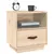 Produktbild 4 för Sängbord 2 st vit 40x34x45 cm massivt furuträ