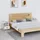 Sängbord 2 st vit 40x34x45 cm massivt furuträ