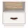 Sängbord 2 st vit 40x34x45 cm massivt furuträ