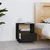 Produktbild 3 för Sängbord svart 40x34x45 cm massiv furu