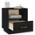 Sängbord 2 st svart 40x34x45 cm massivt furuträ