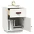 Produktbild 4 för Sängbord vit 40x34x55 cm massiv furu