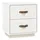 Sängbord vit 40x34x45 cm massivt furuträ