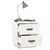Produktbild 5 för Sängbord 2 st vit 40x34x45 cm massiv furu