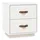 Sängbord 2 st vit 40x34x45 cm massiv furu