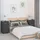Sängbord 2 st grå 40x40x75 cm massiv furu