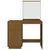 Produktbild 6 för Sminkbord Honungsbrunt 55x55x75 cm massiv furu
