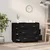 Produktbild 3 för Byrå svart 100x40x75 cm massiv furu
