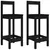 Produktbild 2 för Barstolar 2 st Svart 40x41,5x112 cm massiv furu