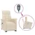 Produktbild 2 för Elektrisk reclinerfåtölj beige mikrofiber