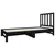 Produktbild 4 för Utdragbar dagbädd svart 2x(90x190) cm massiv furu