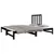 Produktbild 9 för Utdragbar dagbädd svart 2x(90x190) cm massiv furu