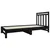 Produktbild 4 för Utdragbar dagbädd svart 2x(90x190) cm massiv furu