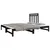 Produktbild 9 för Utdragbar dagbädd svart 2x(90x190) cm massiv furu