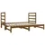 Produktbild 5 för Utdragbar dagbädd honungsbrun 2x(90x190) cm massiv furu