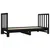 Produktbild 4 för Utdragbar dagbädd svart 2x(90x190) cm massiv furu