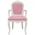 Produktbild 3 för Matstol rosa 62x59,5x100,5 cm sammet