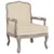 Produktbild 2 för Fåtölj beige 64x64x90 cm linne