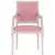 Produktbild 3 för Fåtölj rosa 54x59x99 cm sammet