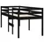 Produktbild 4 för hög sovsäng svart 90x190 cm massivt trä furu