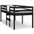 Produktbild 2 för hög sovsäng svart 75x190 cm massivt trä furu