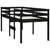 Produktbild 4 för hög sovsäng svart 75x190 cm massivt trä furu