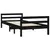 Produktbild 4 för Sängram svart 90x190 cm massiv furu