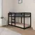 Produktbild 3 för vidaXLVåningssäng svart 75x190 cm massivt furu