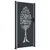 Produktbild 2 för Trädgårdsgrind antracit 105x205 cm stål träddesign