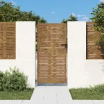 Trädgårdsgrind 85x200 cm rosttrögt stål fyrkantig design