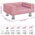 Produktbild 7 för Hundbädd rosa 50x40x26,5 cm sammet