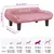 Produktbild 7 för Hundbädd rosa 70x40x24 cm sammet