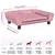 Produktbild 7 för Hundbädd rosa 70x48x22 cm sammet