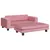 Produktbild 2 för Hundbädd med förlängning rosa 100x50x30 cm sammet