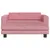 Produktbild 3 för Hundbädd med förlängning rosa 100x50x30 cm sammet