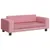 Produktbild 7 för Hundbädd med förlängning rosa 100x50x30 cm sammet