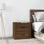 Sängbord brun ek 50x39x47 cm