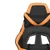 Produktbild 12 för Gamingstol med fotstöd svart och orange konstläder