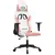 Produktbild 2 för Gamingstol vit och rosa konstläder